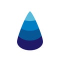 Droplet icon design, blue water drop symbol, sweat vector illustration