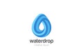 Droplet Logo Water drop design vector template. Drink Oil Logotype concept icon Royalty Free Stock Photo