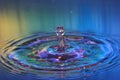 Droplet making splash Royalty Free Stock Photo