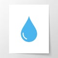 The droplet shape is smooth and symmetrical representing water in a stylized Royalty Free Stock Photo