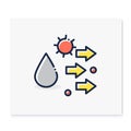 Droplet spread color icon