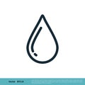 Droplet Water Line Art Icon Vector Logo Template Illustration Design. Vector EPS 10