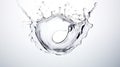 droplet water splash white background Royalty Free Stock Photo