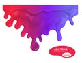 Droplets of liquid colorful red and blue. flow paint liquid abstract background for design, poster, vector illustration. Eps10 Royalty Free Stock Photo