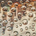 Droplets of Petronas Twin Towers Royalty Free Stock Photo