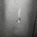 Droplets on a smooth transparent surface creating a textured Royalty Free Stock Photo