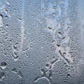The droplets are spherical and some interconnect creating rivulets Royalty Free Stock Photo