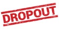 DROPOUT text on red rectangle stamp sign Royalty Free Stock Photo