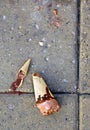 Dropped ice-cream, bad luck Royalty Free Stock Photo