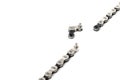 a dropped link of a bicycle chain, the weakest link Royalty Free Stock Photo