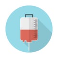 Dropper for blood transfusion color flat icon for web and mobile design