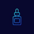 dropper bottle icon, linear vector Royalty Free Stock Photo