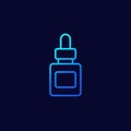 dropper bottle icon, linear vector