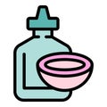 Dropper bottle icon vector flat