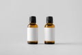 Dropper Bottle Mock-Up - Two Bottles. Blank Label Royalty Free Stock Photo