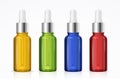 Dropper Bottle Set Colorful. Vector Royalty Free Stock Photo
