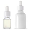 Dropper bottle. White glass serum bottles mockup Royalty Free Stock Photo