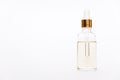 Dropper glass Bottle Mock Up. Cosmetic pipette on white background Royalty Free Stock Photo