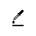 Dropper Pipette Healthy Tube Liquid Flat Vector Icon