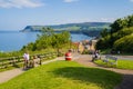 Dropping into Robin Hoods Bay on the Cleveland Way Royalty Free Stock Photo