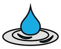 Dropping water drop, icon