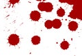 Drops of blood on white background Royalty Free Stock Photo