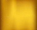 Drops of condensate on a glass with beer or juice