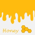 Drops of honey. Vector seamless banner. Wrapping of packages