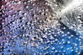 Drops on hot metal surface Royalty Free Stock Photo