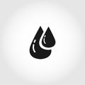 Drops isolated solid icon Royalty Free Stock Photo