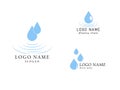 water drop logo set. Royalty Free Stock Photo