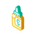 Drops medicaments for ears isometric icon vector illustration