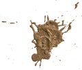 Drops of mud sprayed a white background Royalty Free Stock Photo