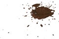 Drops of mud sprayed a white background Royalty Free Stock Photo