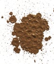 Drops of mud sprayed a white background Royalty Free Stock Photo