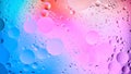 Drops of oil in water. Abstract rainbow background. Colored background of oil drops on the surface of the water Royalty Free Stock Photo