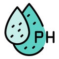 Drops ph icon vector flat Royalty Free Stock Photo