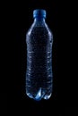 Drops on plastic water bottle.