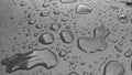 Drops of Rain or Water Drop on the Hood of the Car. Rain Drops on the Surface of the Car or on the Iron Surface Flow Down. Abstrac Royalty Free Stock Photo