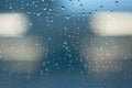 Drops of rain on window glass Royalty Free Stock Photo