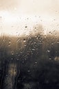 Drops of rain on a windowpane
