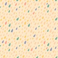 Drops seamless pattern on light background