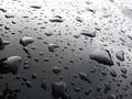 Drops on shiny metal floors for background Royalty Free Stock Photo