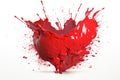 drops and splashes of red paint isolated Royalty Free Stock Photo