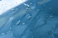 Drops of water on the car glass window after rain Royalty Free Stock Photo