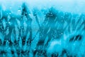 Drops of water on the car glass window after rain Royalty Free Stock Photo