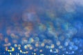 Drops of water defocus on a multicolored background. Colorful beautiful abstract background bokeh Royalty Free Stock Photo