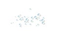 Drops of water lie on the surface, a transparent background. Vector illustration. Royalty Free Stock Photo