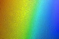 Drops of water on a rainbow background. Royalty Free Stock Photo