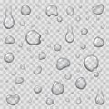 Drops of Water on Transparent Background Flat Icon Royalty Free Stock Photo